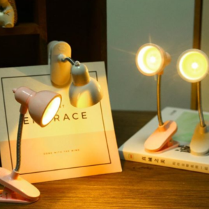 1pc Mini Led Clamp Reading Lamp Night Lights (random Color)